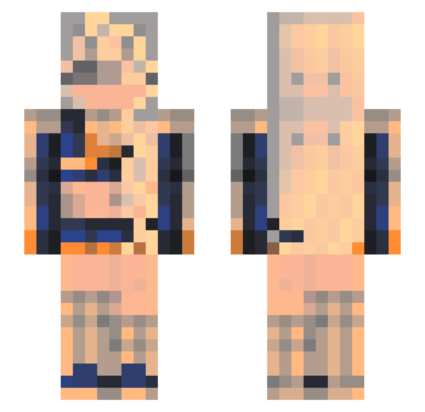 offtones Minecraft skin, front and back view