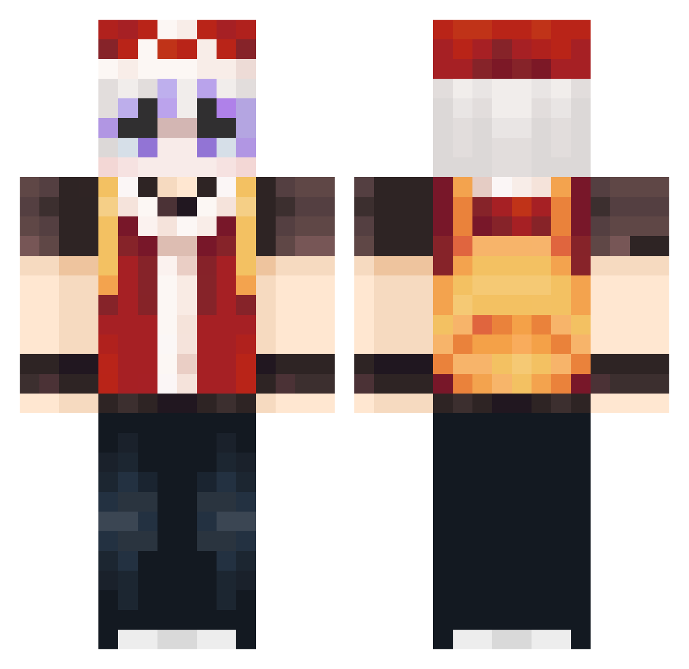 Nyx_Rex_ Minecraft skin, front and back view