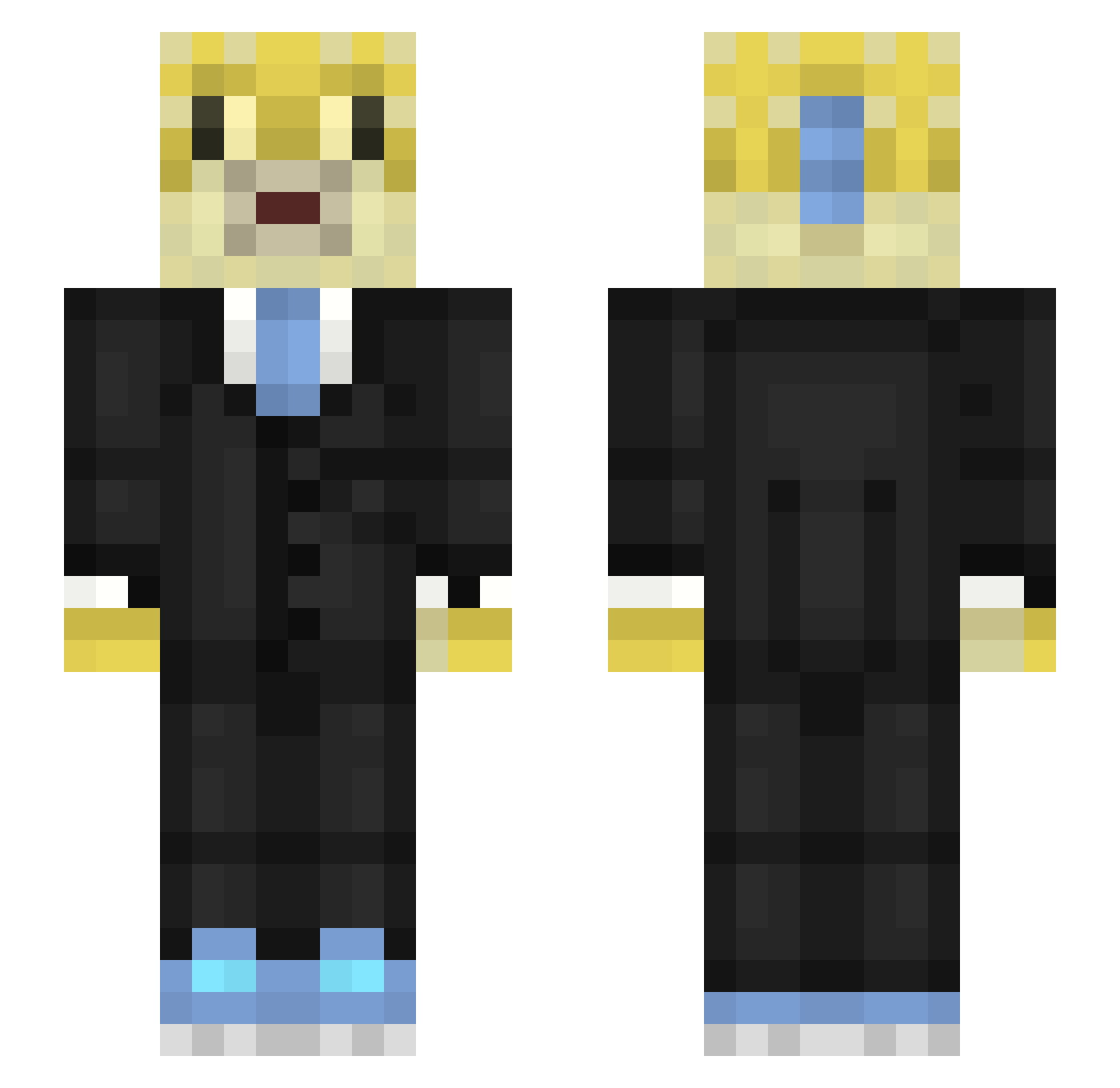 tagag Minecraft skin, front and back view