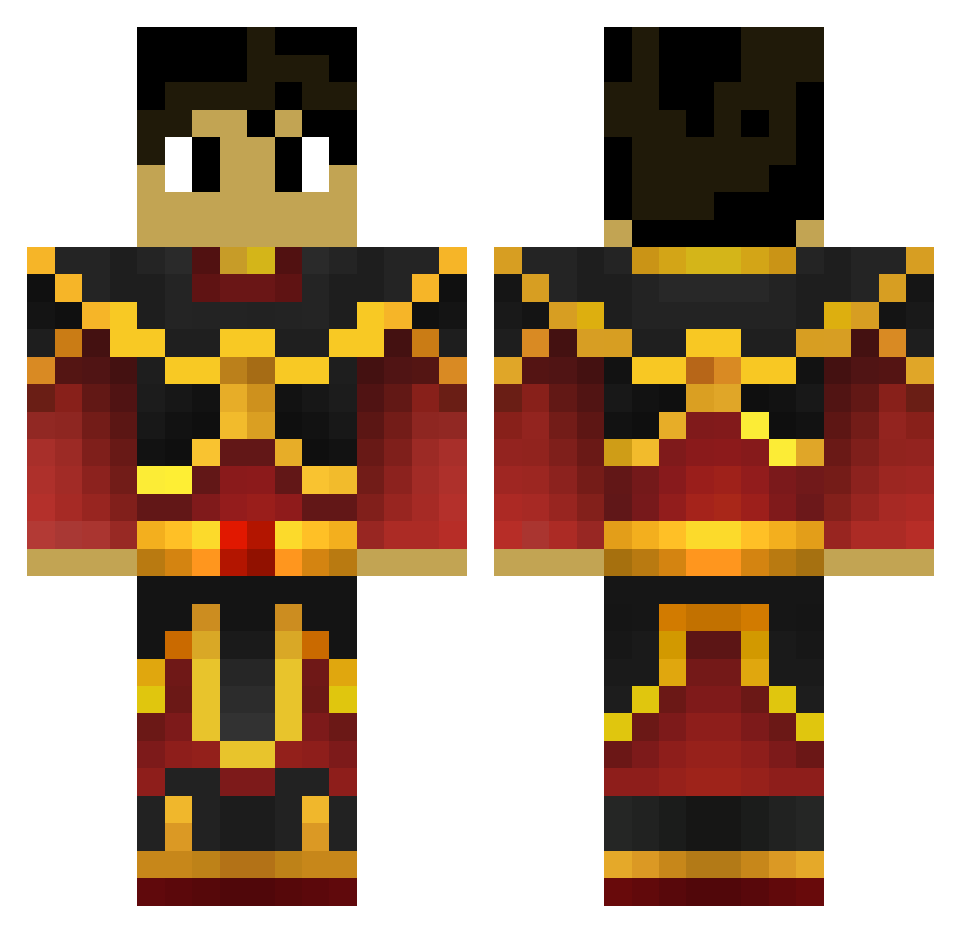 Tap_B Minecraft skin, front and back view