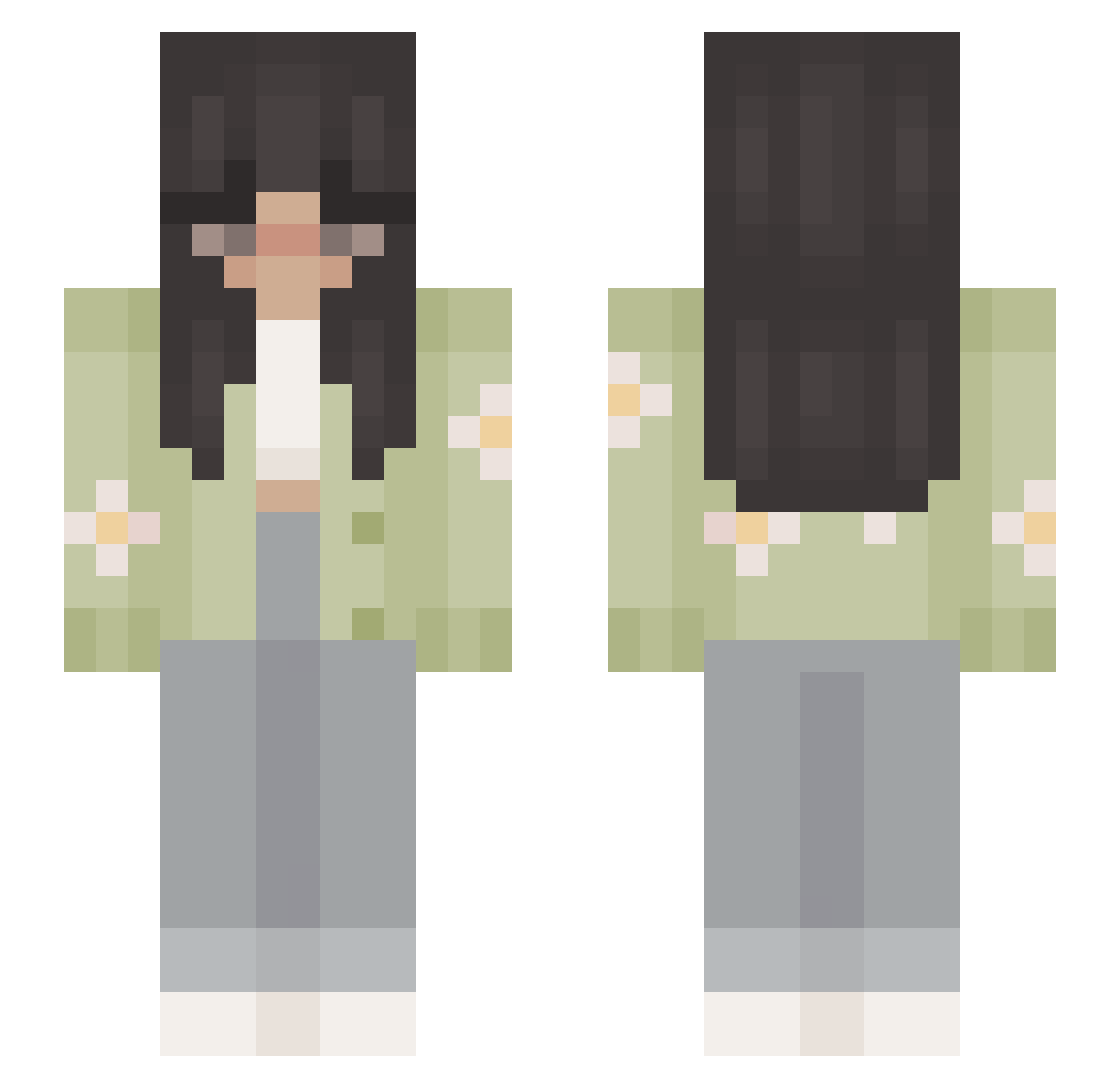 Caudiavi Minecraft skin, front and back view