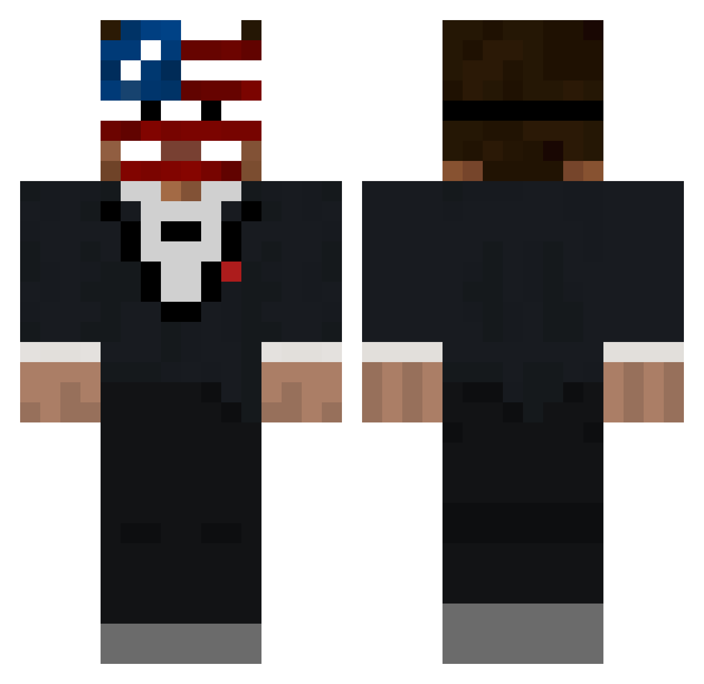 The_Duramax Minecraft skin, front and back view