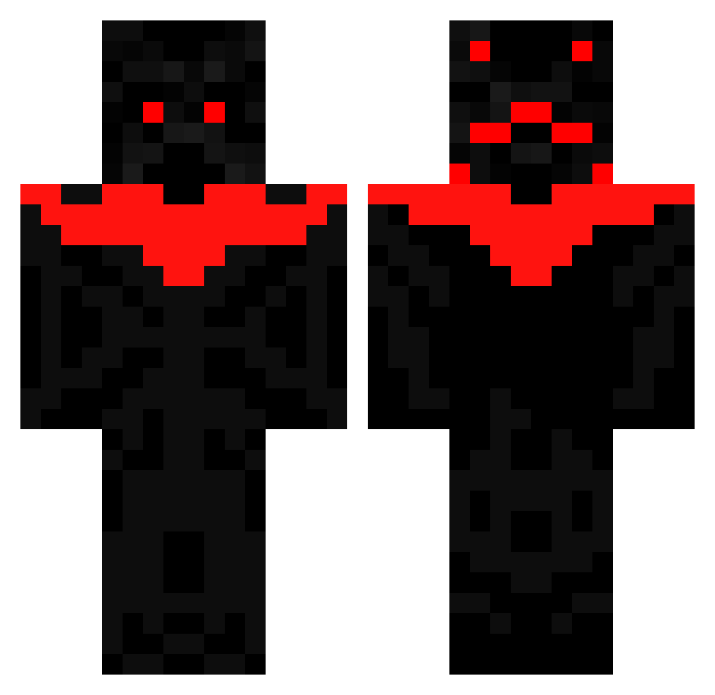 The_Hero_Robot Minecraft skin, front and back view