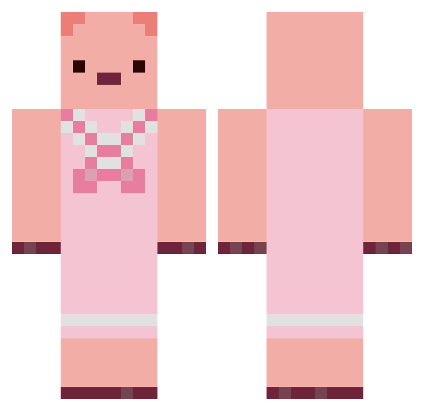 TheKoreanLee Minecraft skin, front and back view