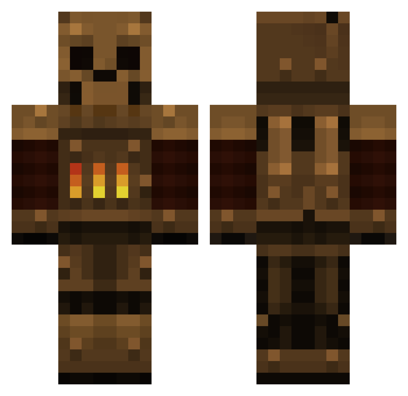 The_Shadowtiger Minecraft skin, front and back view