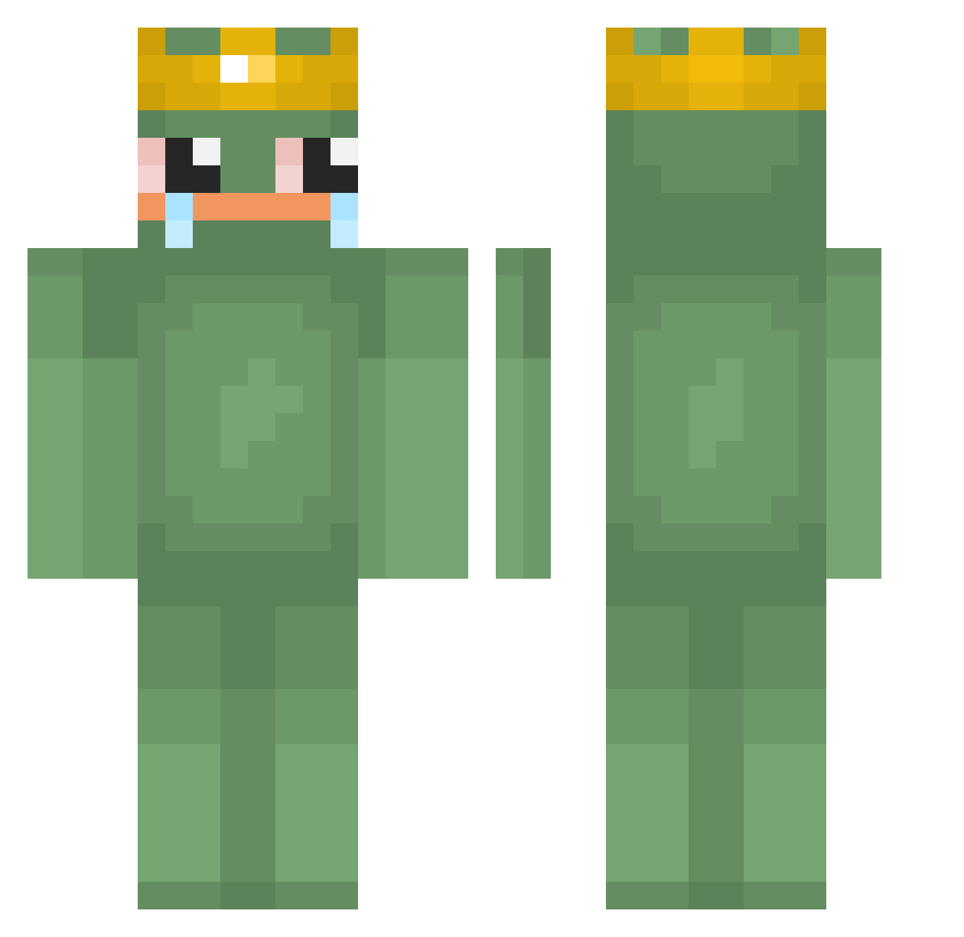 thorkall Minecraft skin, front and back view