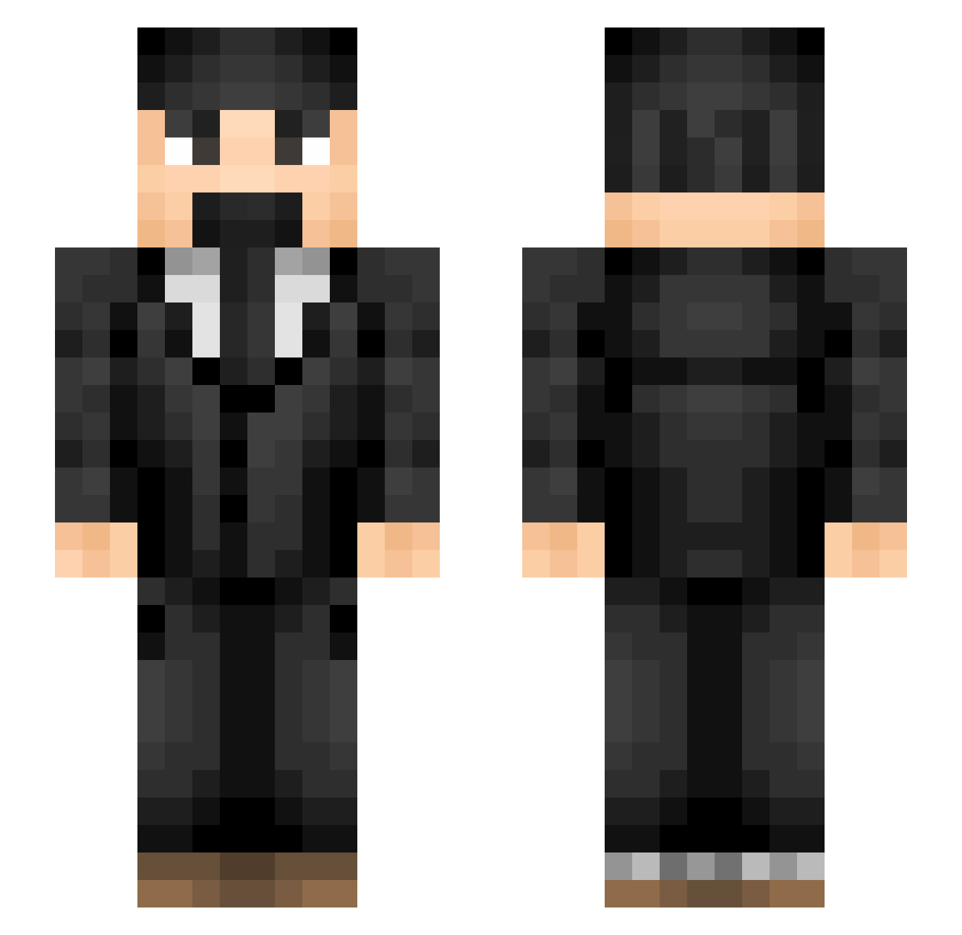 Thorlak_ Minecraft skin, front and back view