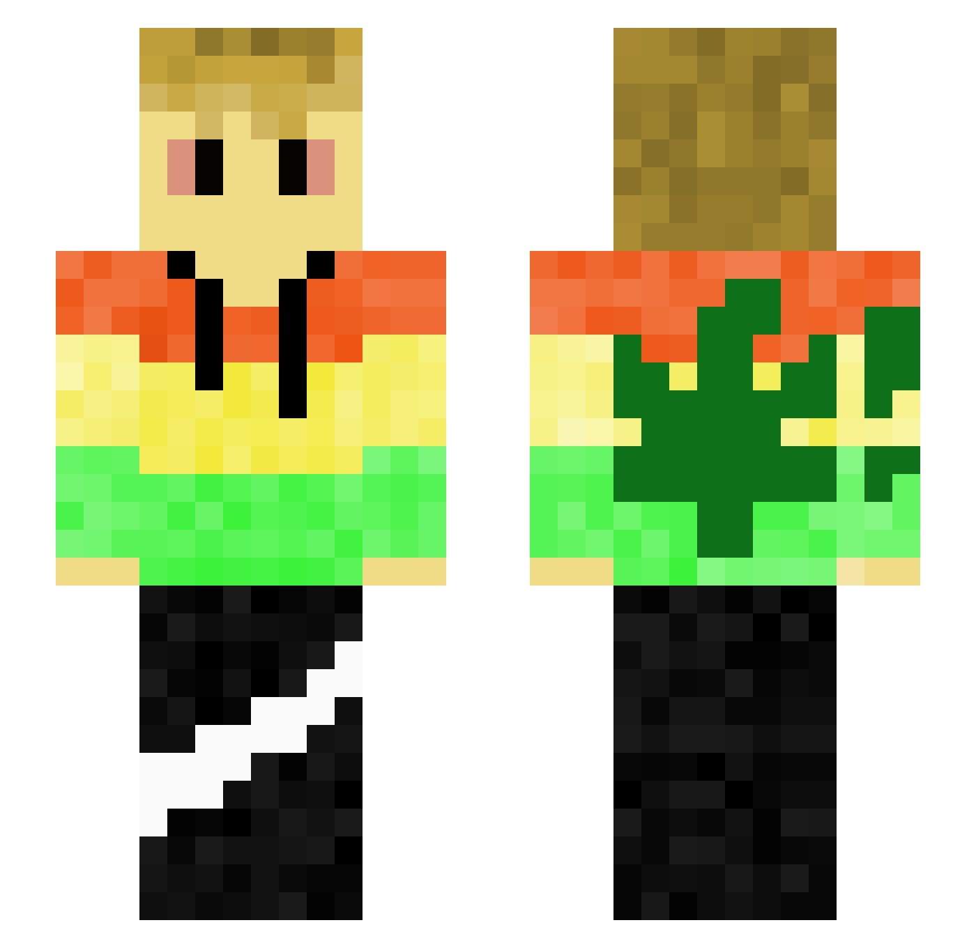 Titler88 Minecraft skin, front and back view