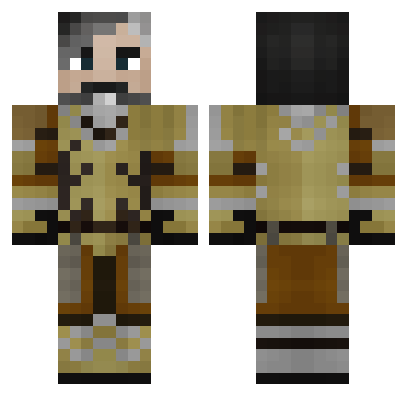 Tookl4u Minecraft skin, front and back view