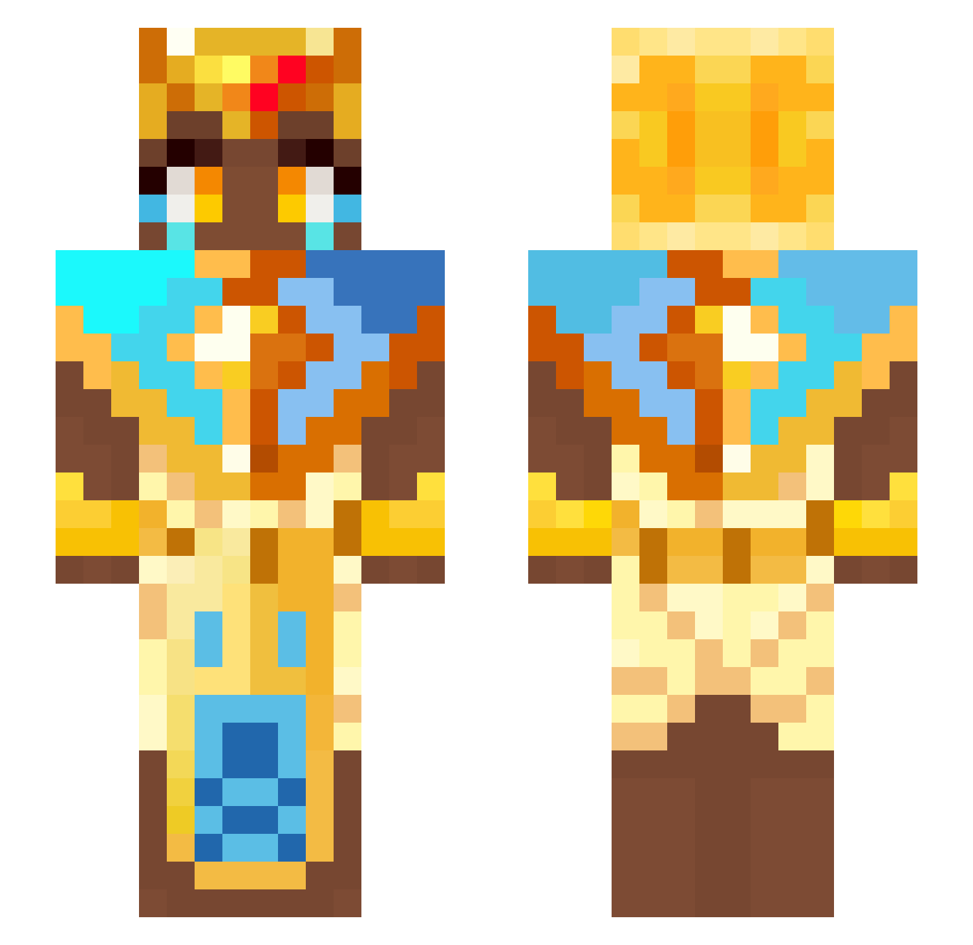 Dann_WasHere Minecraft skin, front and back view