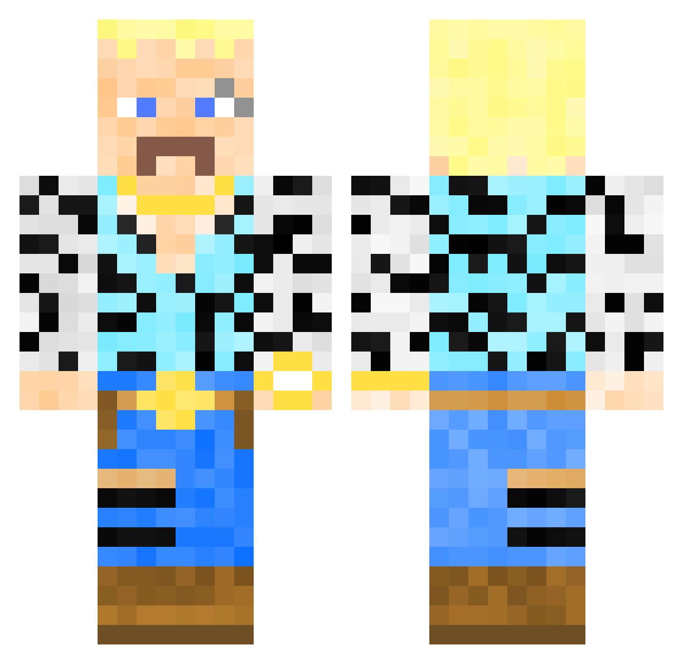 Tsbandit11 Minecraft skin, front and back view