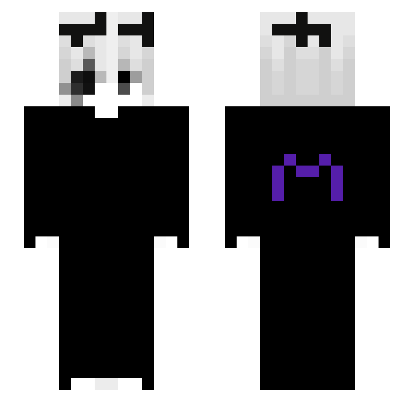 vuuvuuv Minecraft skin, front and back view