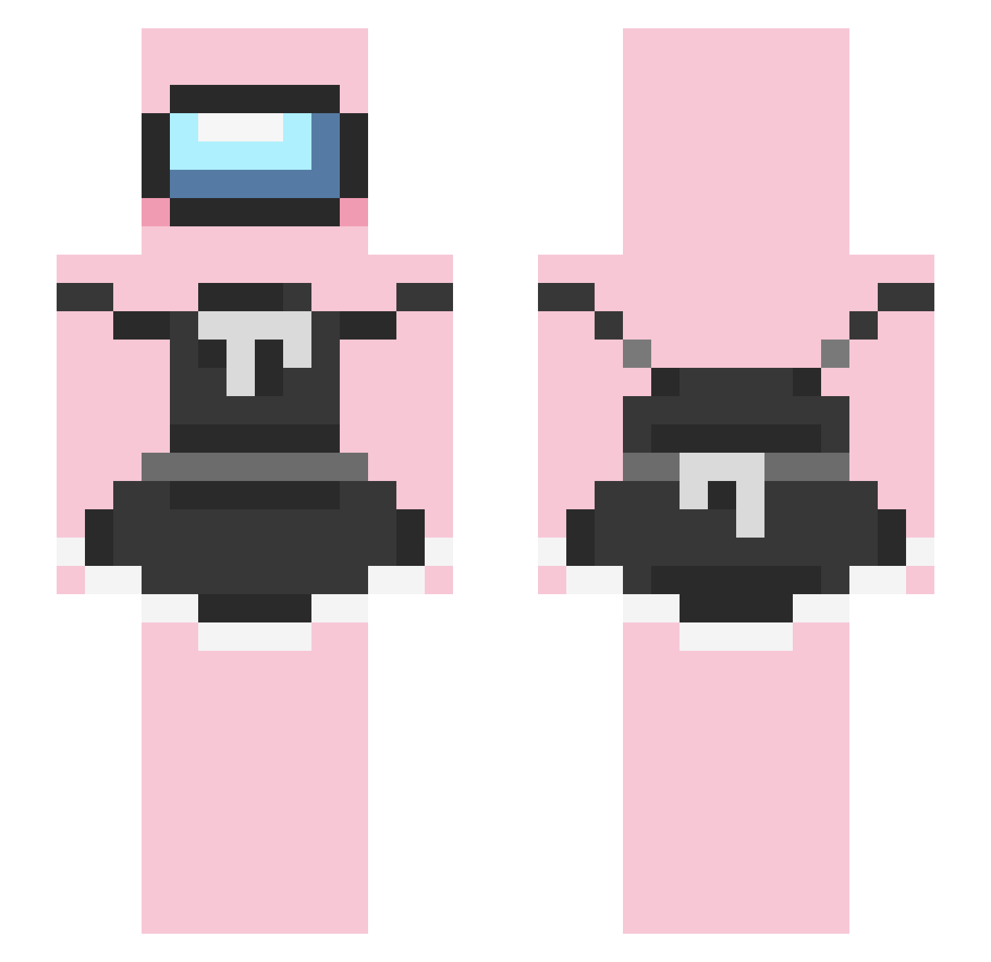 KarmaRuthless Minecraft skin, front and back view