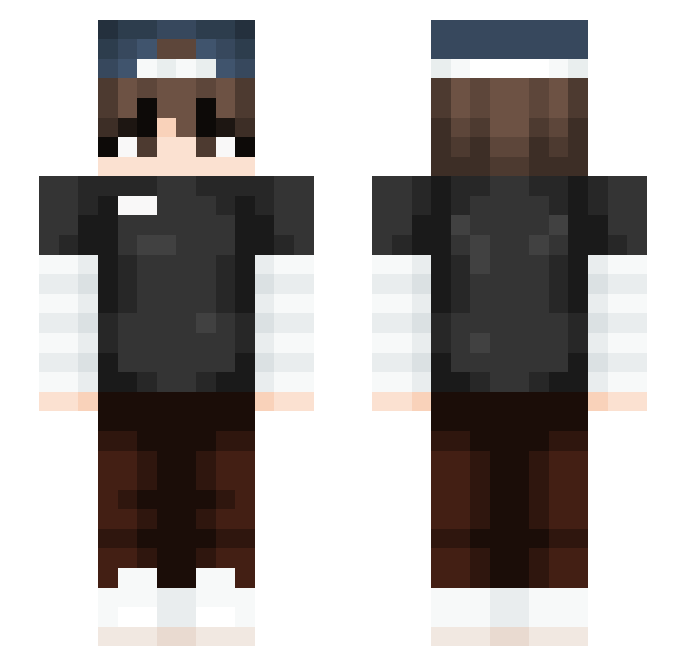 waves_1 Minecraft skin, front and back view