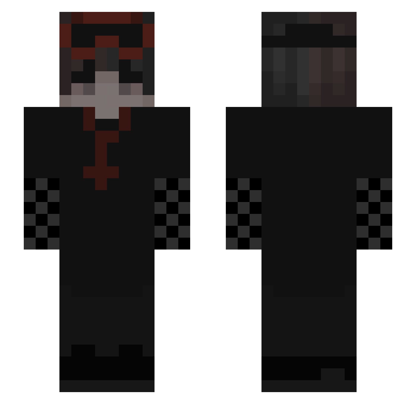 2b2t_ Minecraft skin, front and back view