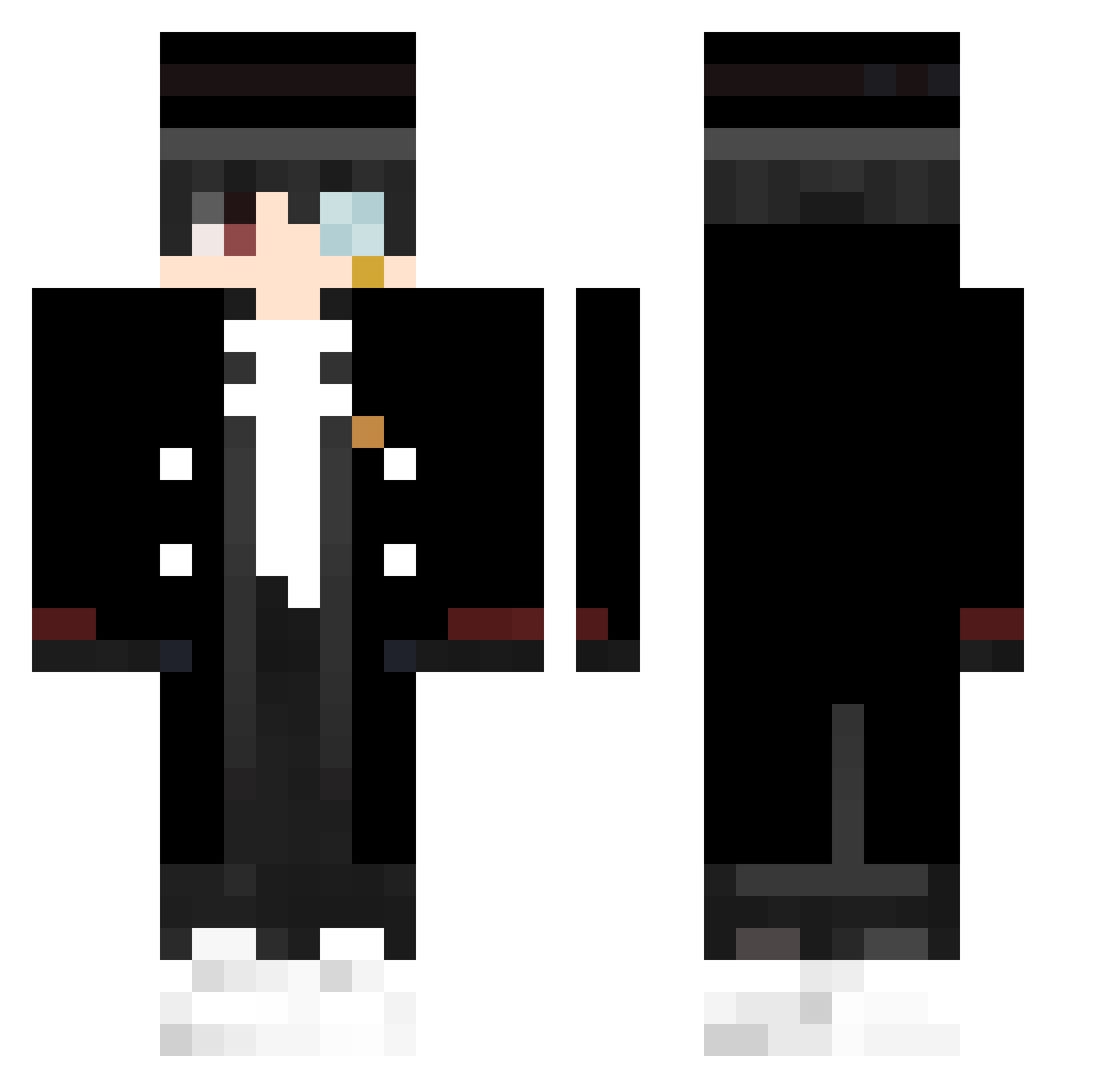 xxxMuffinxxx Minecraft skin, front and back view
