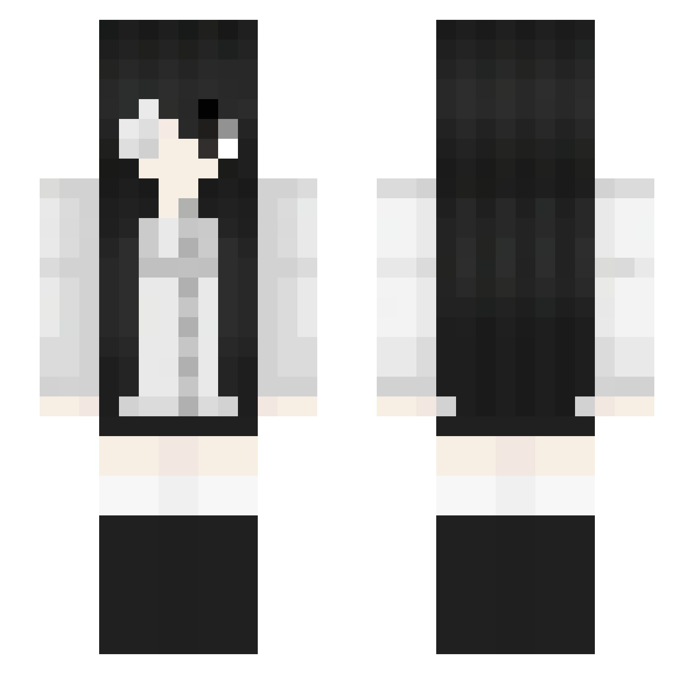 yeedyaf Minecraft skin, front and back view