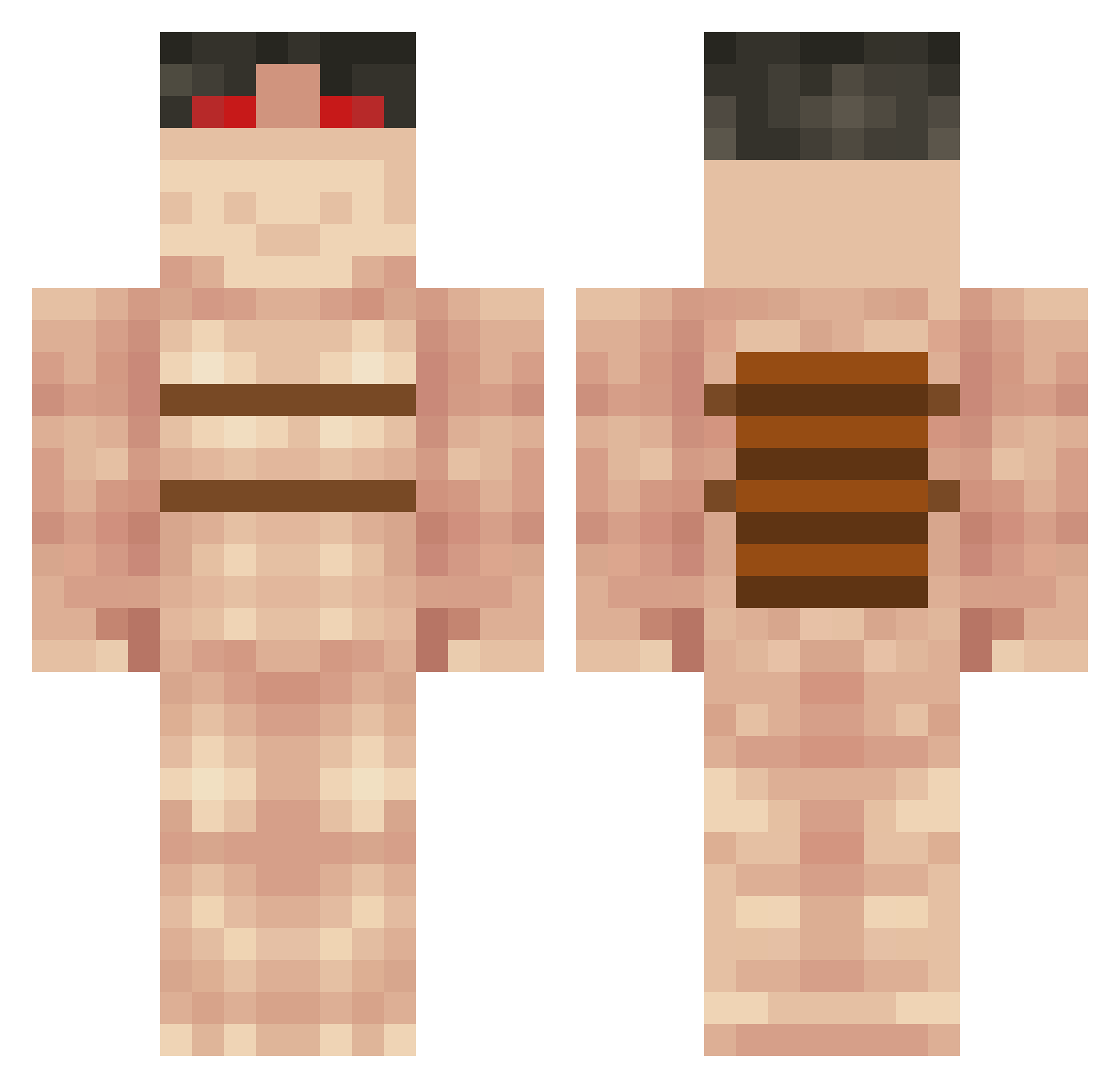 _YKKY Minecraft skin, front and back view
