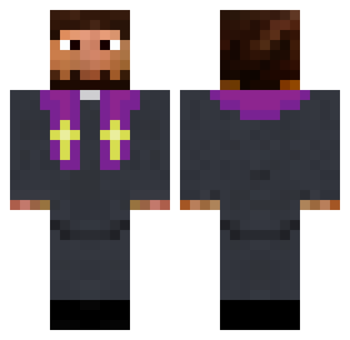 driksolo Minecraft skin, front and back view