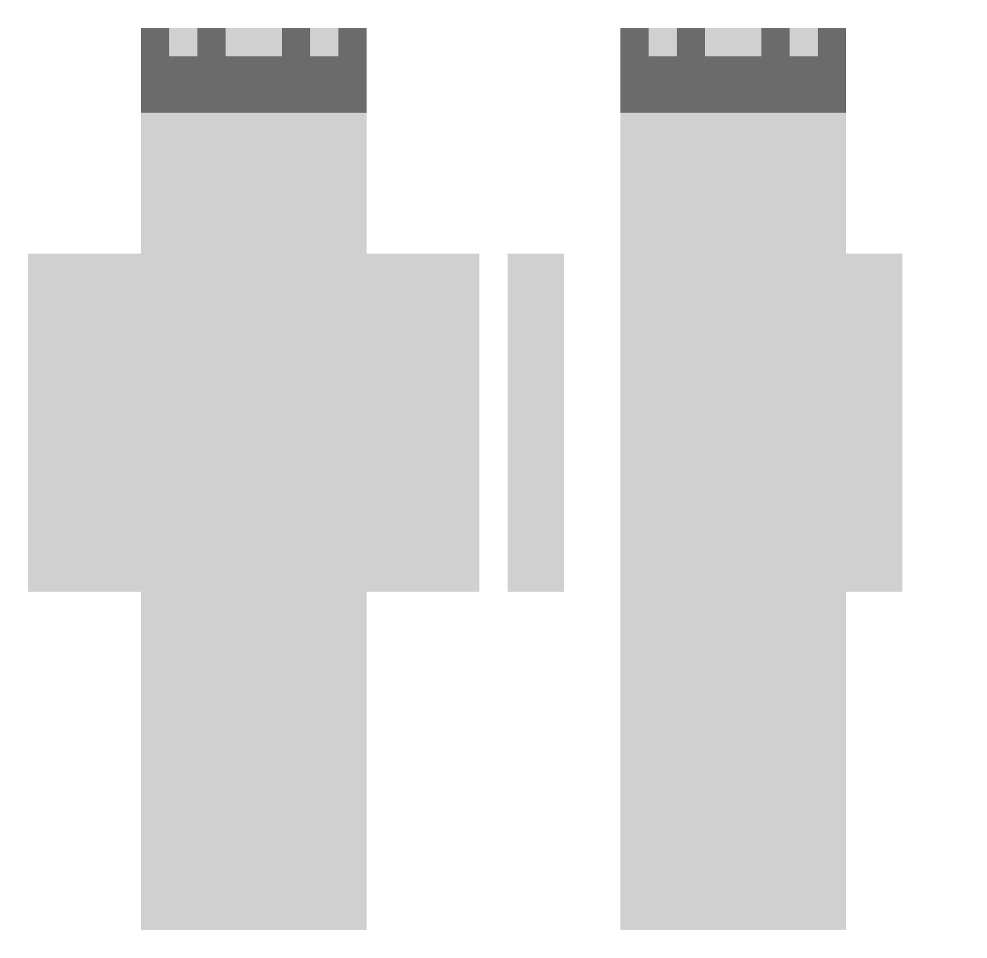 Huqirx Minecraft skin, front and back view