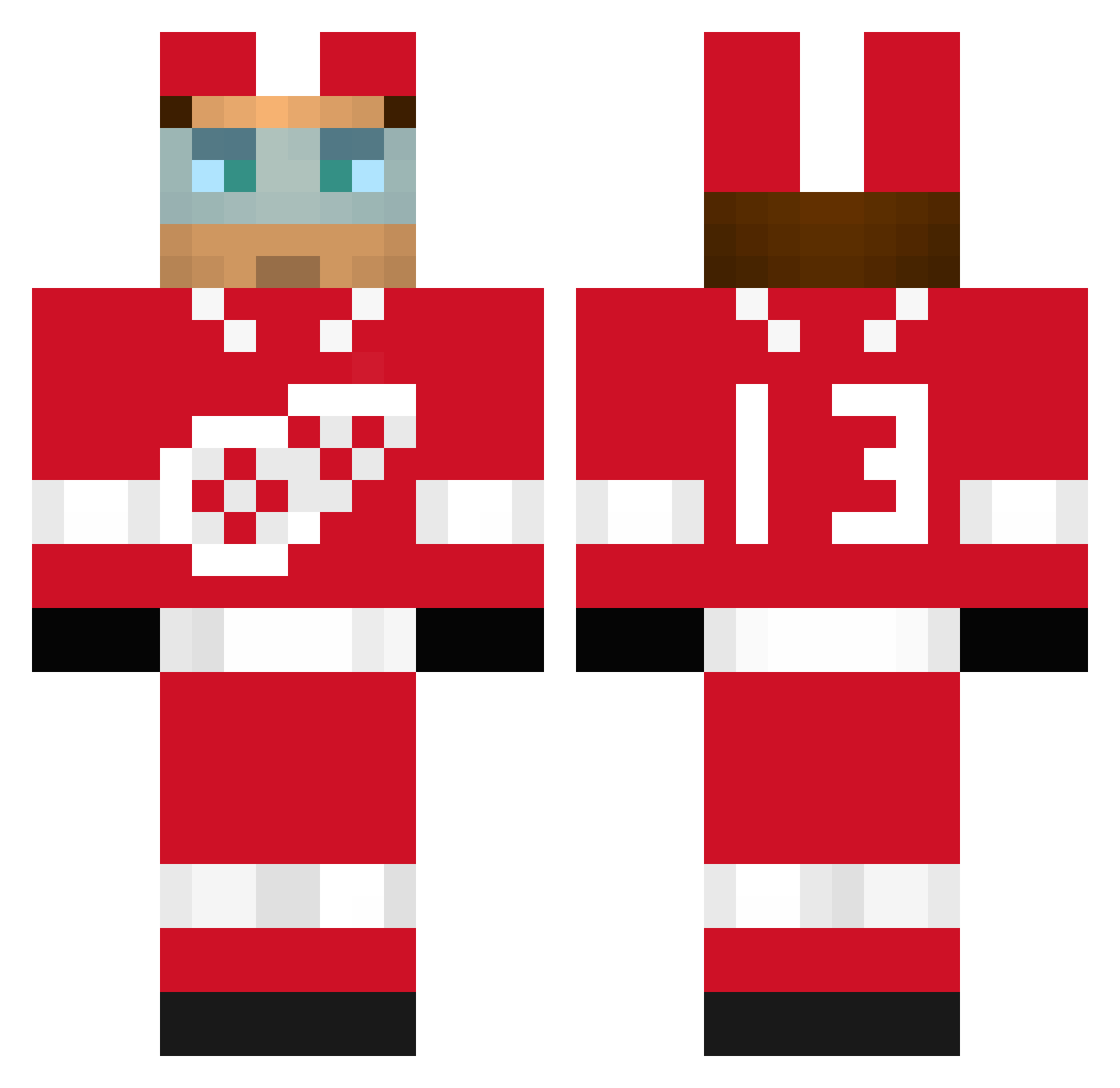 Zona315 Minecraft skin, front and back view