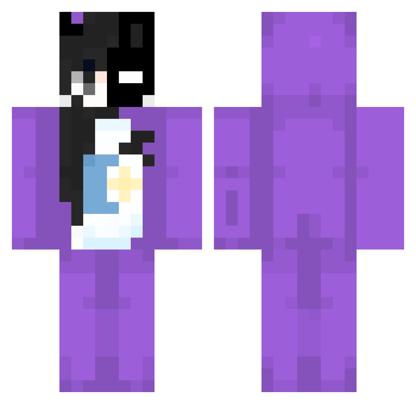 bahzinhaa_ Minecraft skin, front and back view