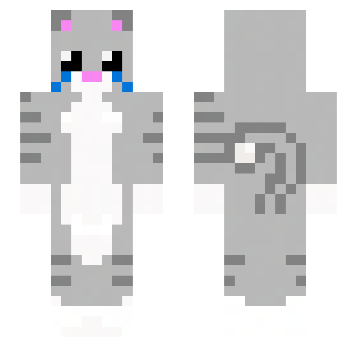 YURIII0_0 Minecraft skin, front and back view