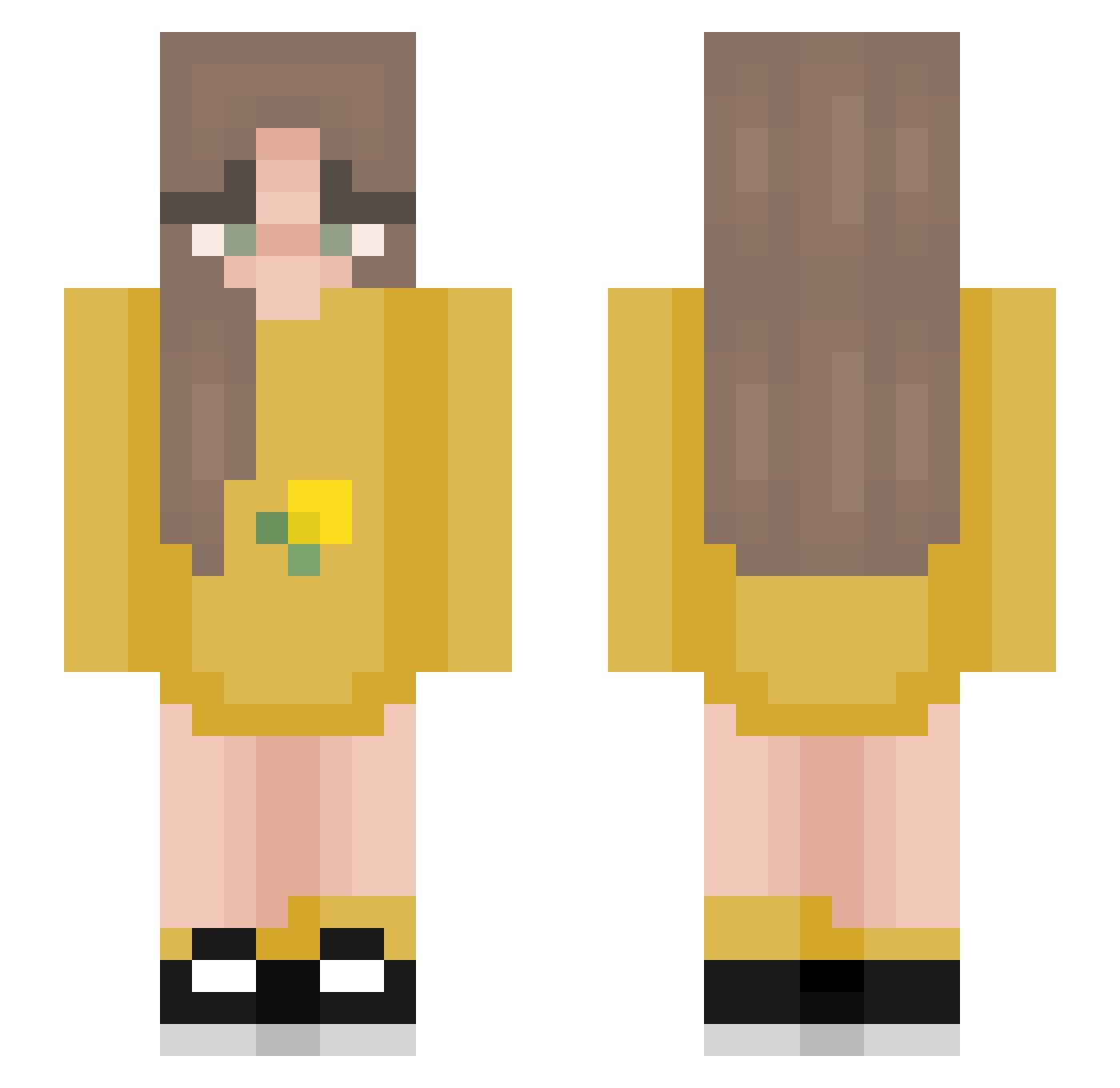 calisya23 Minecraft skin, front and back view