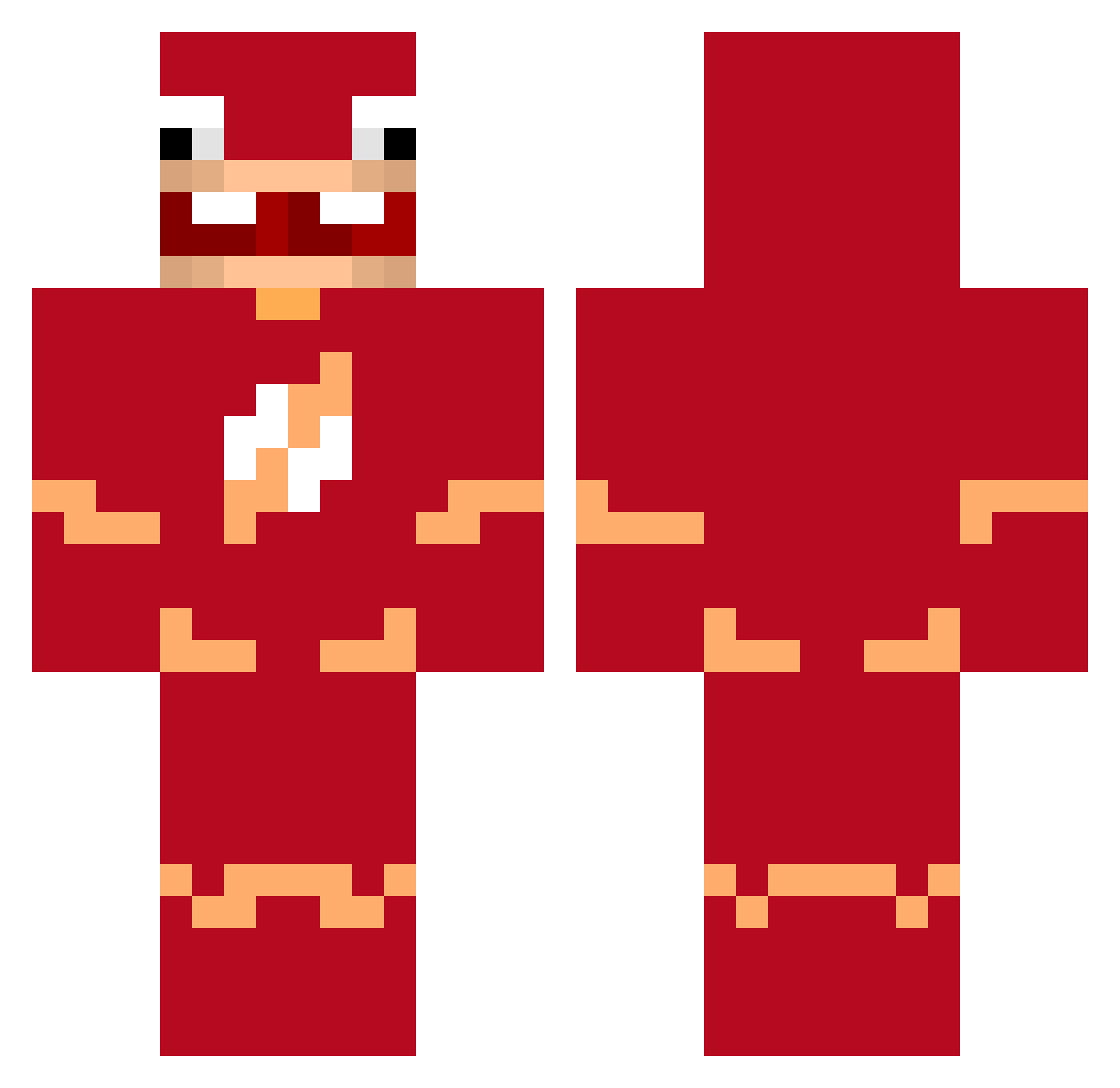 Rybeczka261 Minecraft skin, front and back view