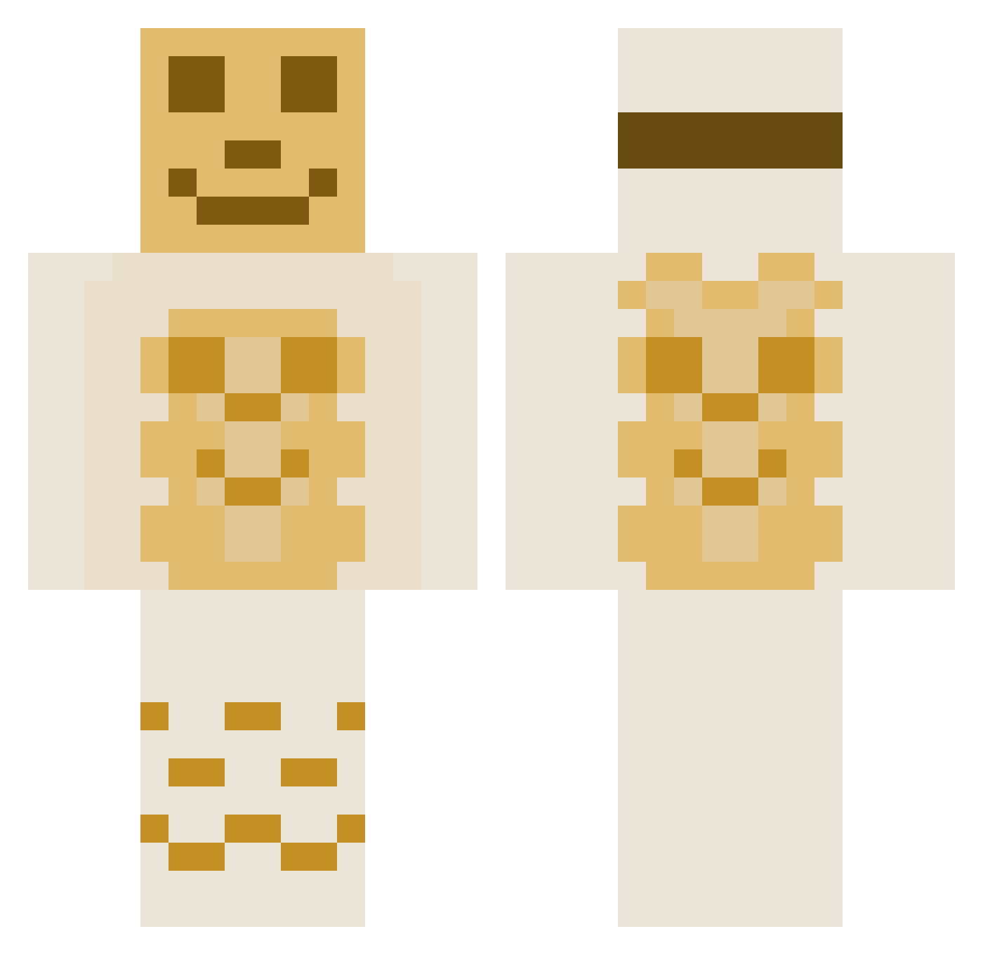 Broken_Axel Minecraft skin, front and back view