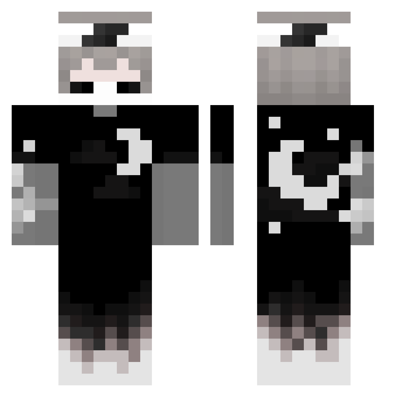 XeraphinE142 Minecraft skin, front and back view