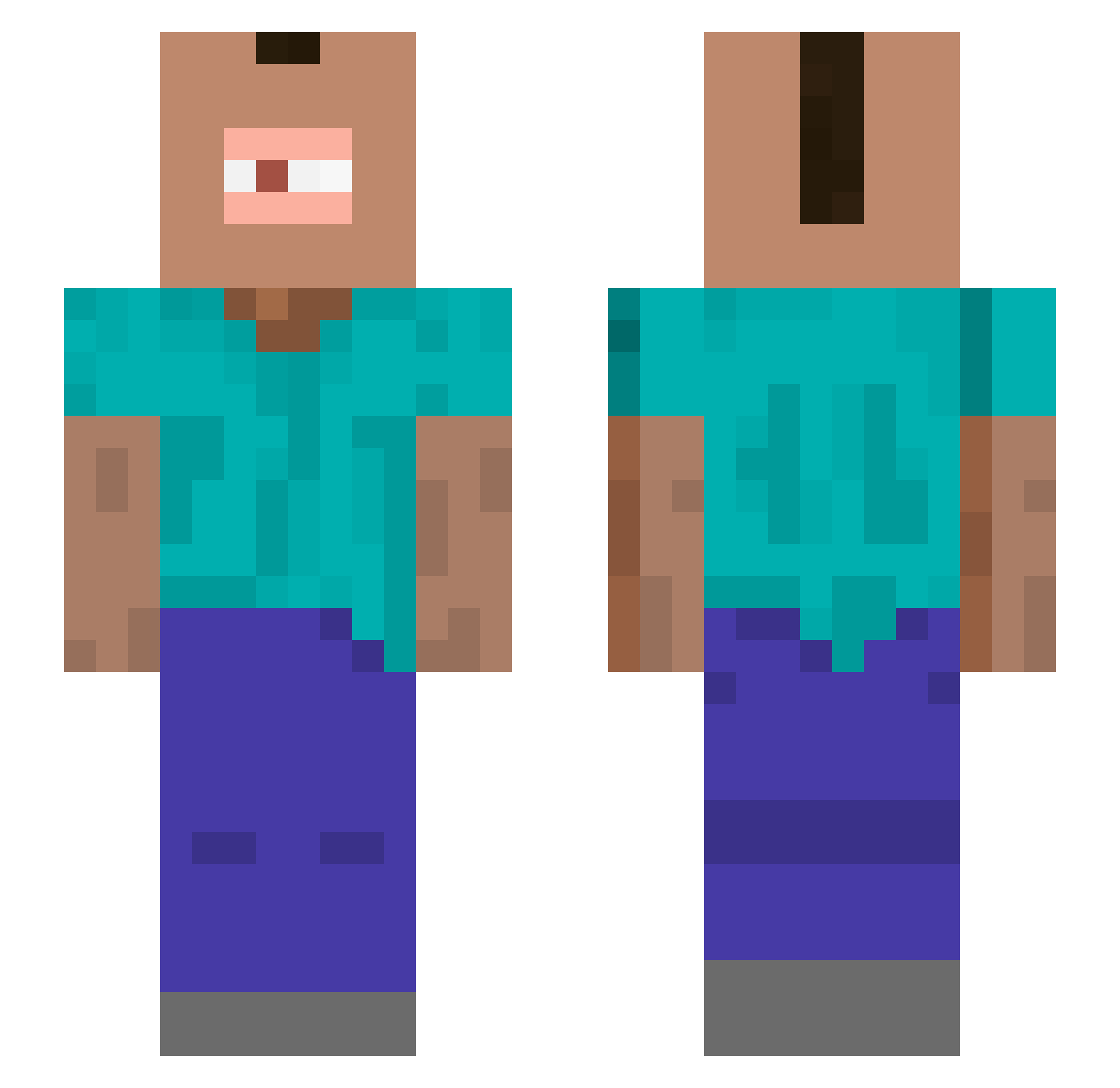 FermentedBust81 Minecraft skin, front and back view