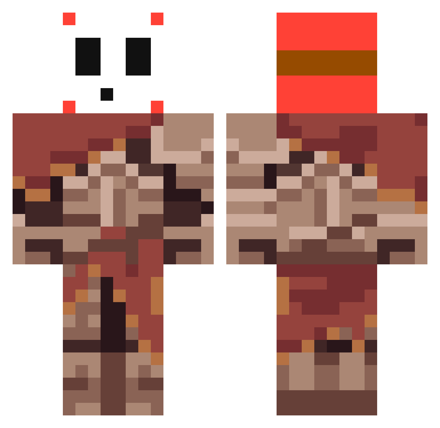 Errast6969 Minecraft skin, front and back view