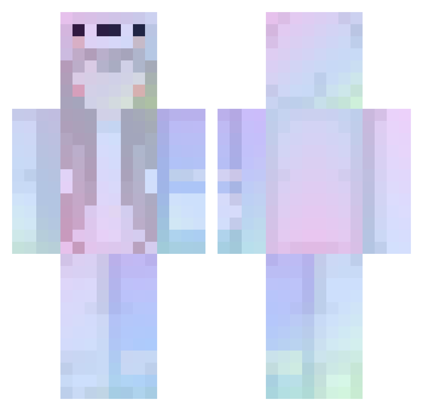 coosidy Minecraft skin, front and back view