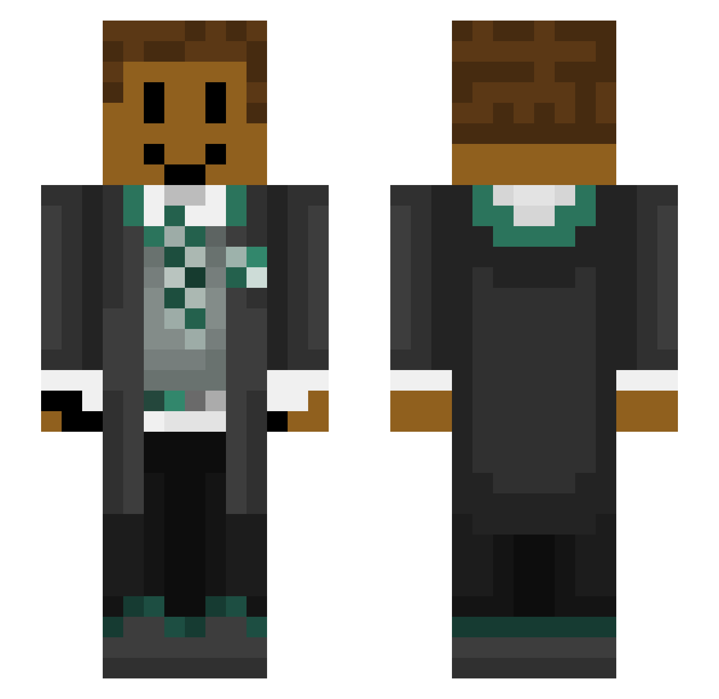 Stying Minecraft skin, front and back view