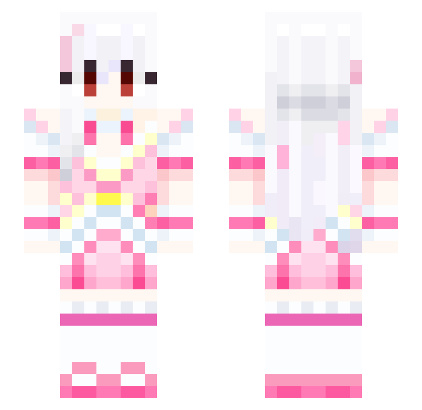 lucy8228 Minecraft skin, front and back view