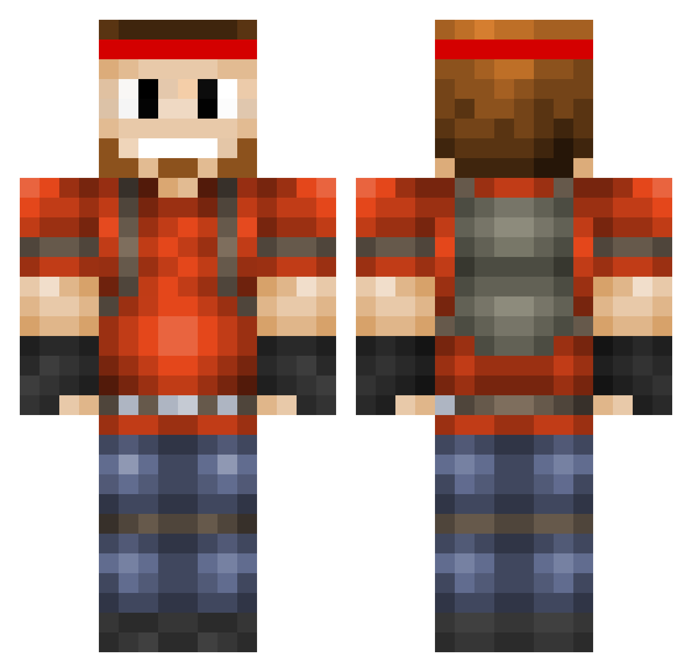 Lunchablez1 Minecraft skin, front and back view