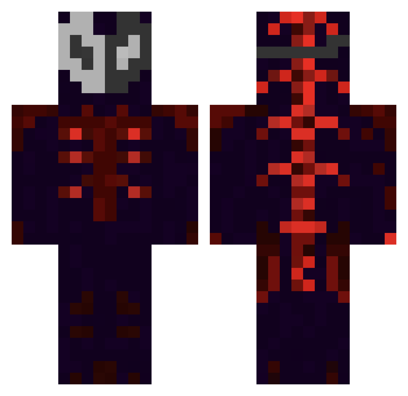 Radragonn Minecraft skin, front and back view