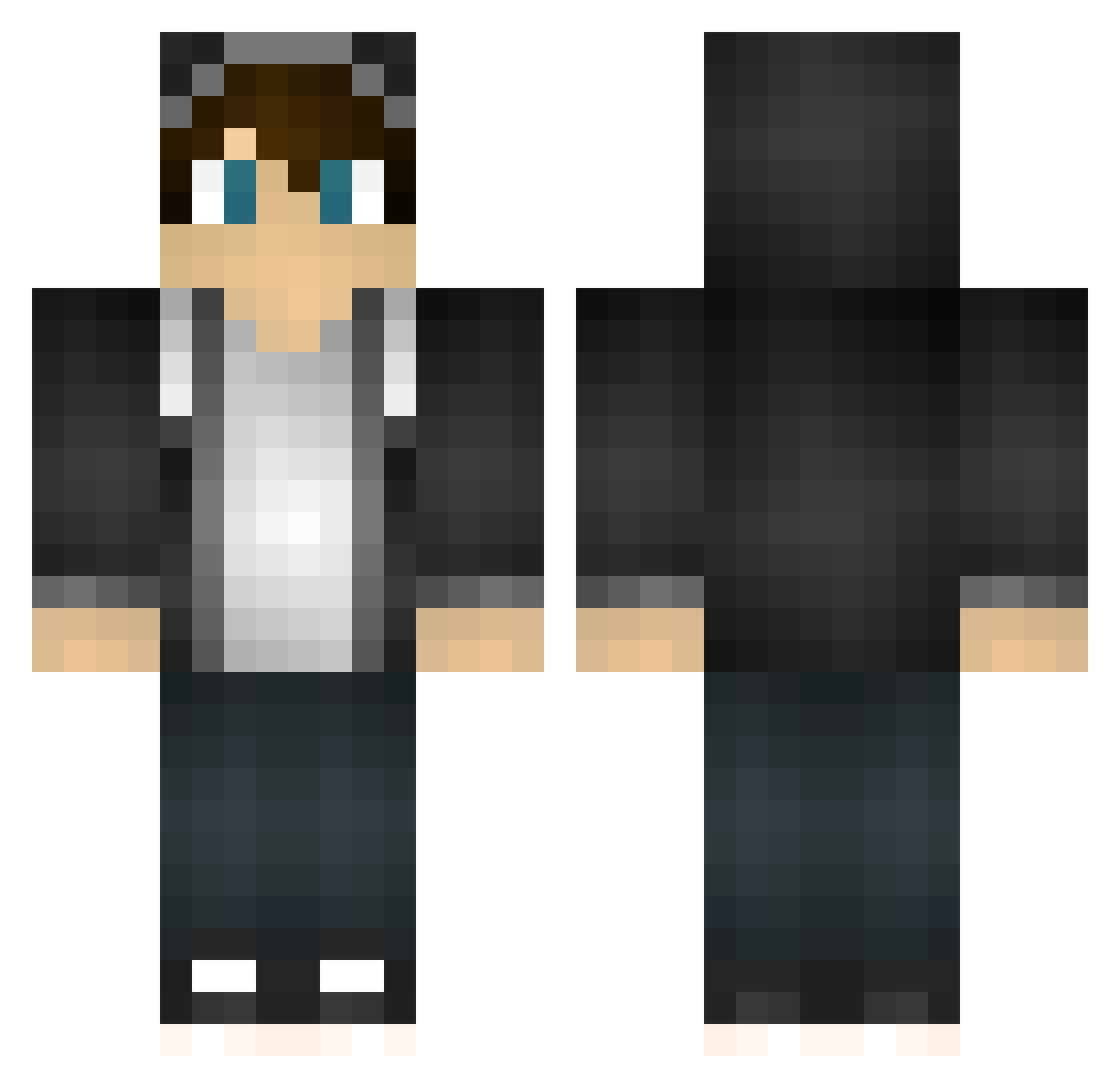 Willz Minecraft skin, front and back view