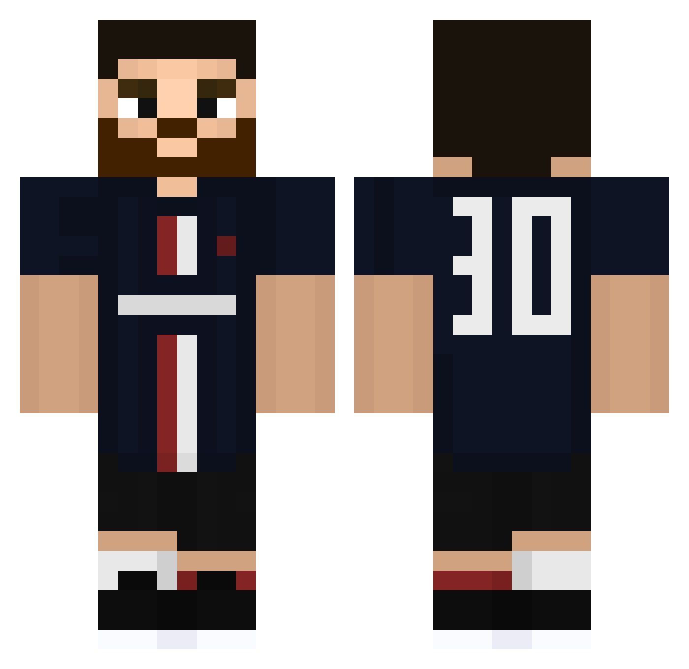 Klixt Minecraft skin, front and back view