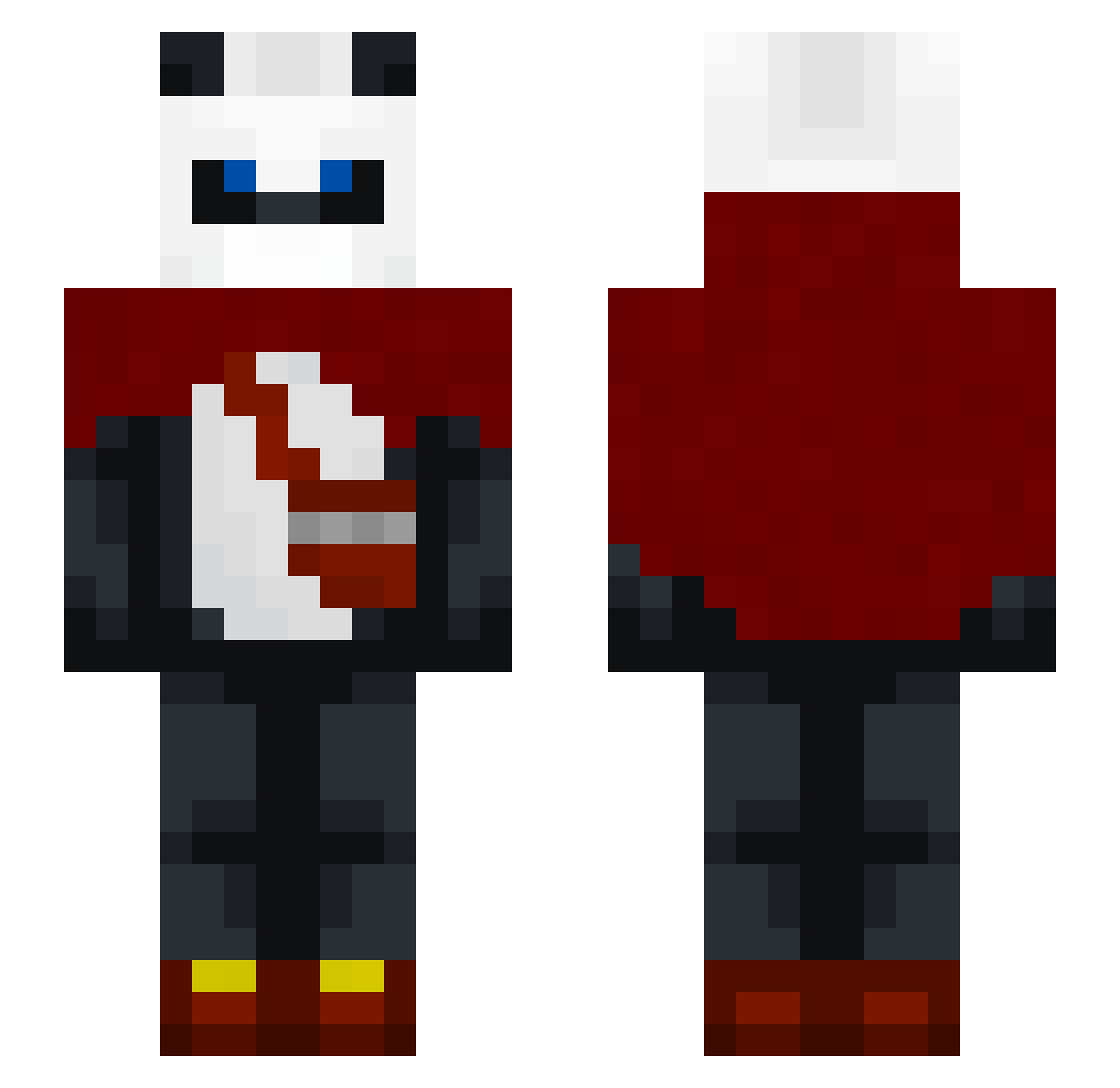 zuipanxx Minecraft skin, front and back view
