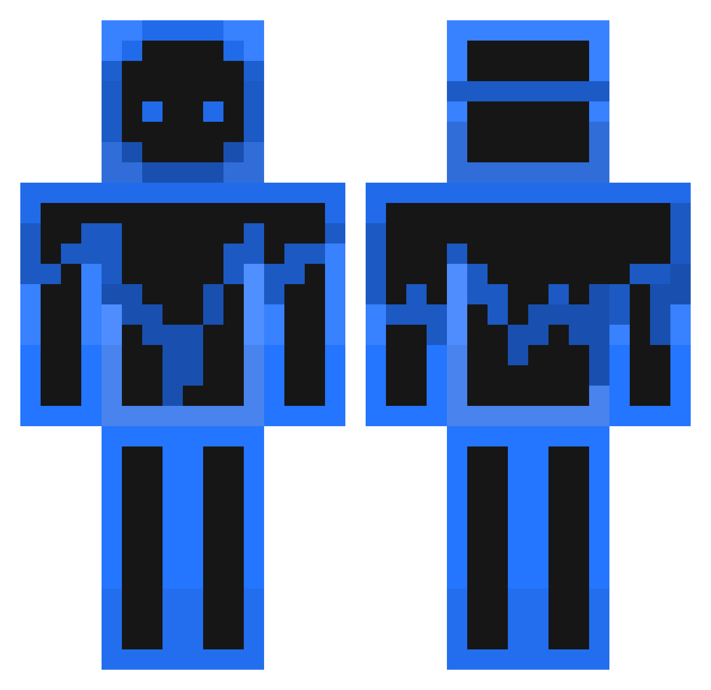 Random_Mations Minecraft skin, front and back view