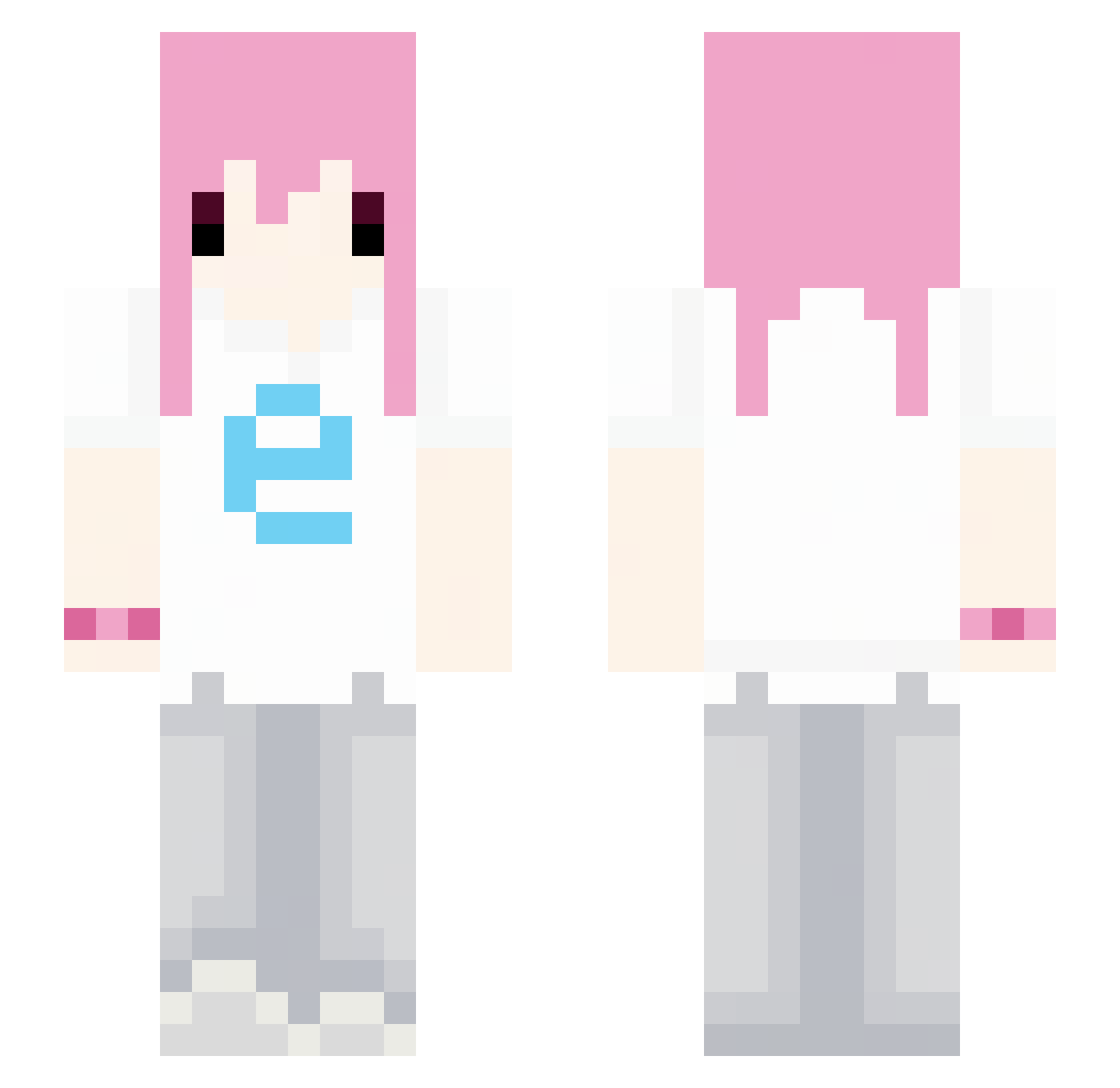 mangoeey Minecraft skin, front and back view