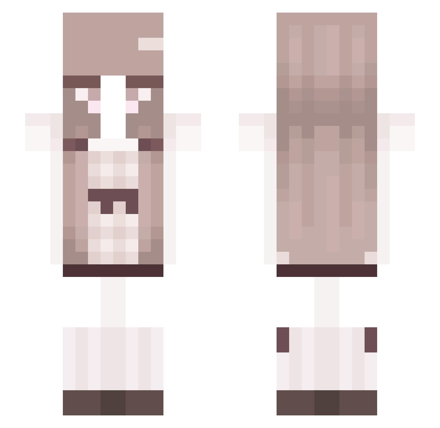 sugangelick Minecraft skin, front and back view