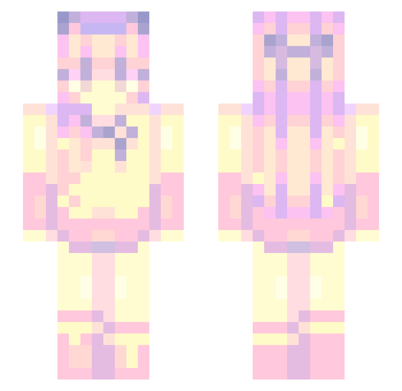 BingoBongoBaby Minecraft skin, front and back view