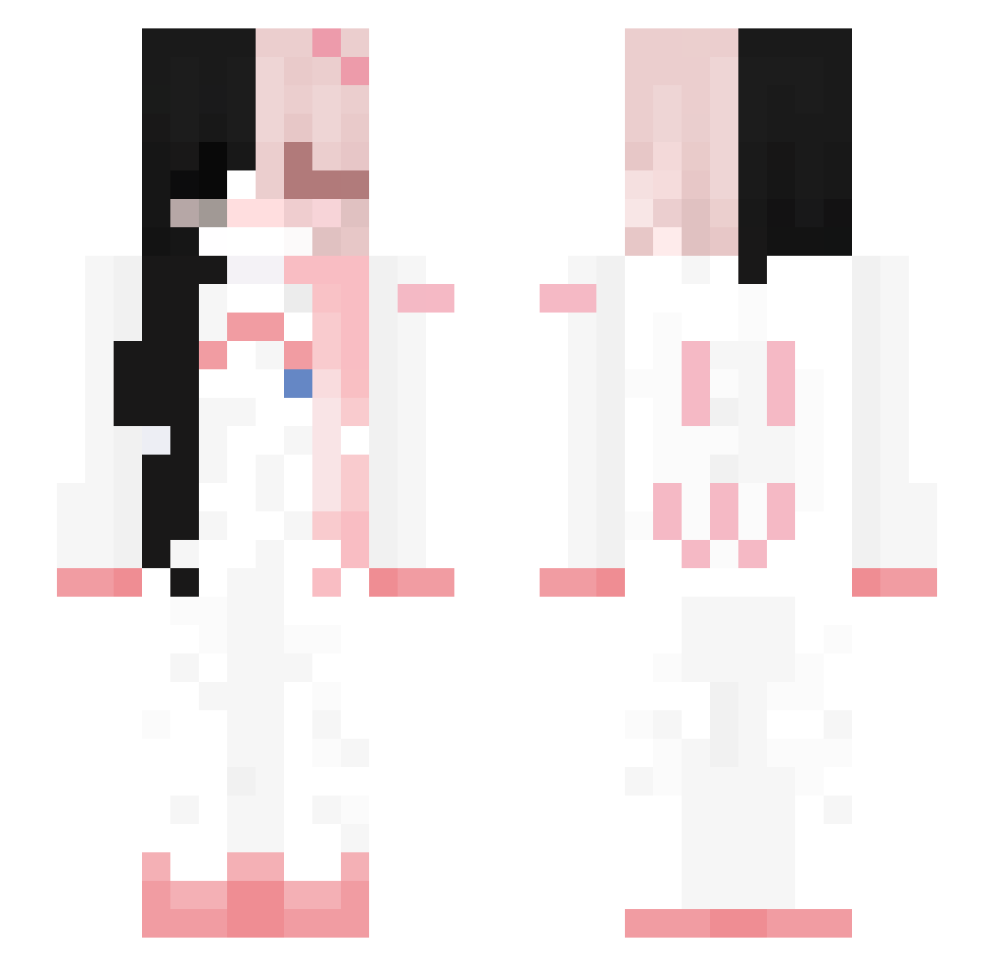 MarsyBloom Minecraft skin, front and back view