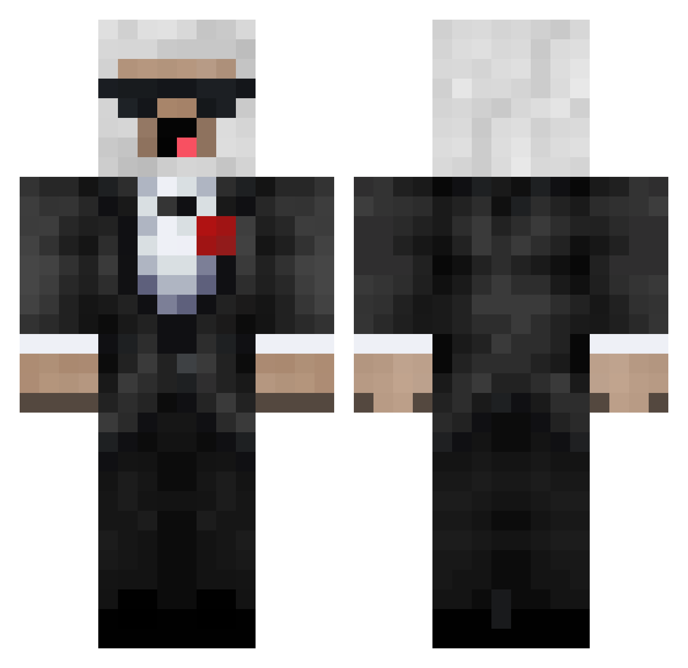 fizzcel Minecraft skin, front and back view