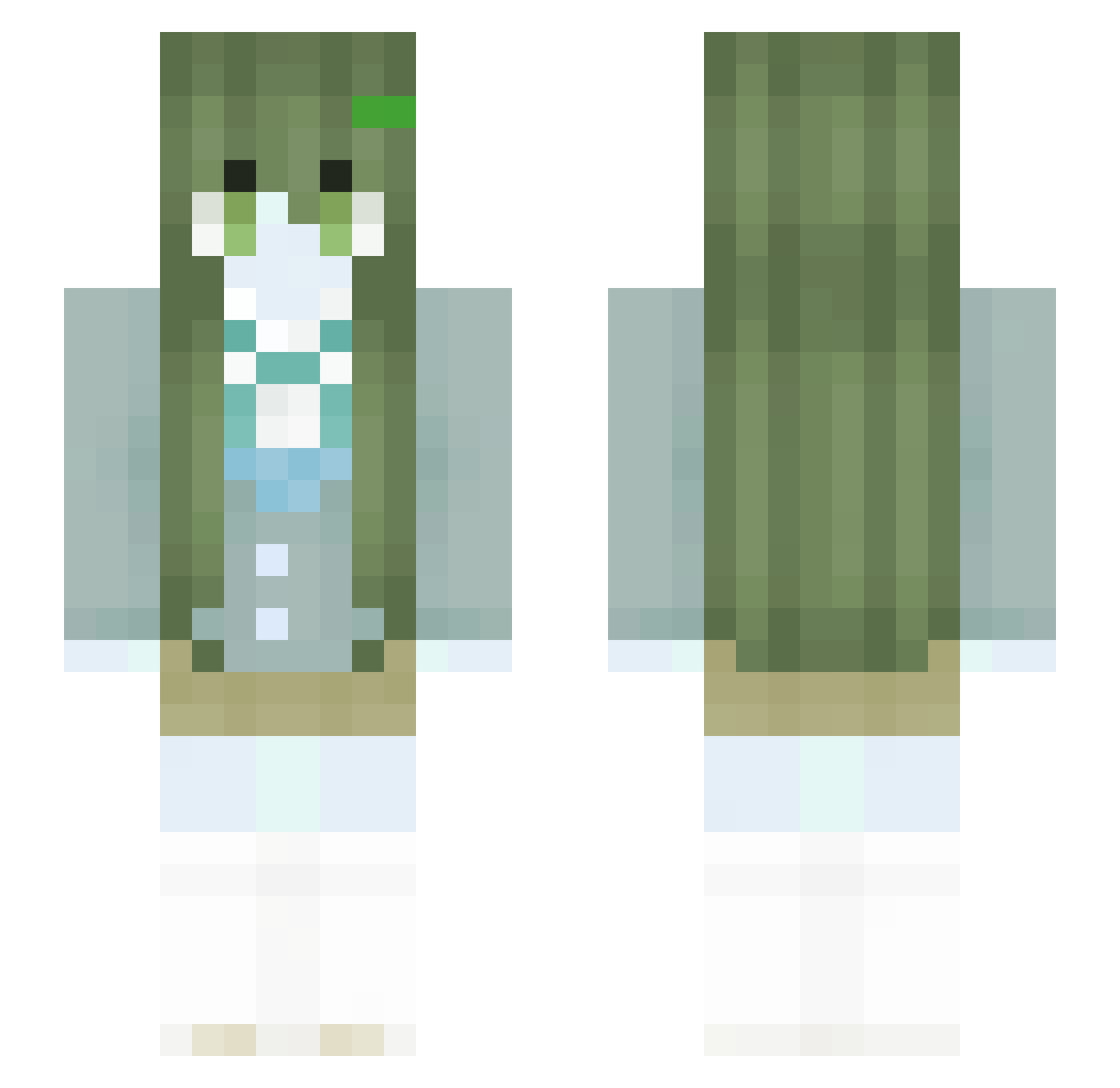 lummur Minecraft skin, front and back view