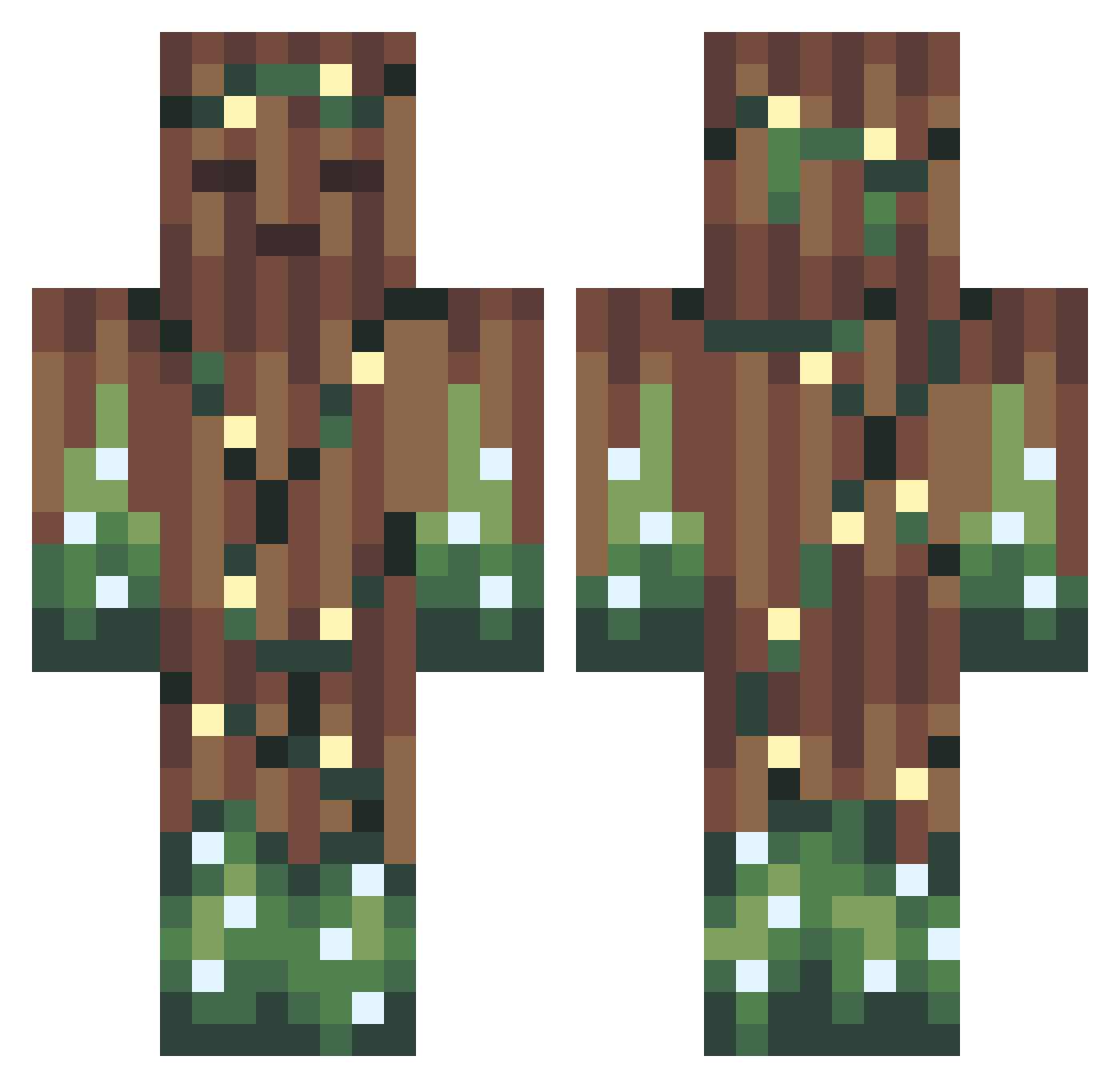 Gazebo Minecraft skin, front and back view
