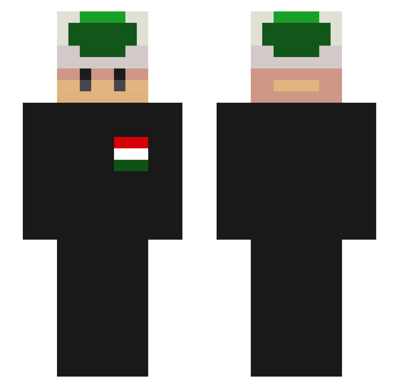 FreeSkillZ Minecraft skin, front and back view